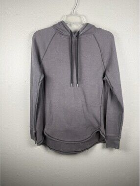 Under Armour Womens M Brown Waffle Knit Thermal Hoodie Pullover Long Sleeve